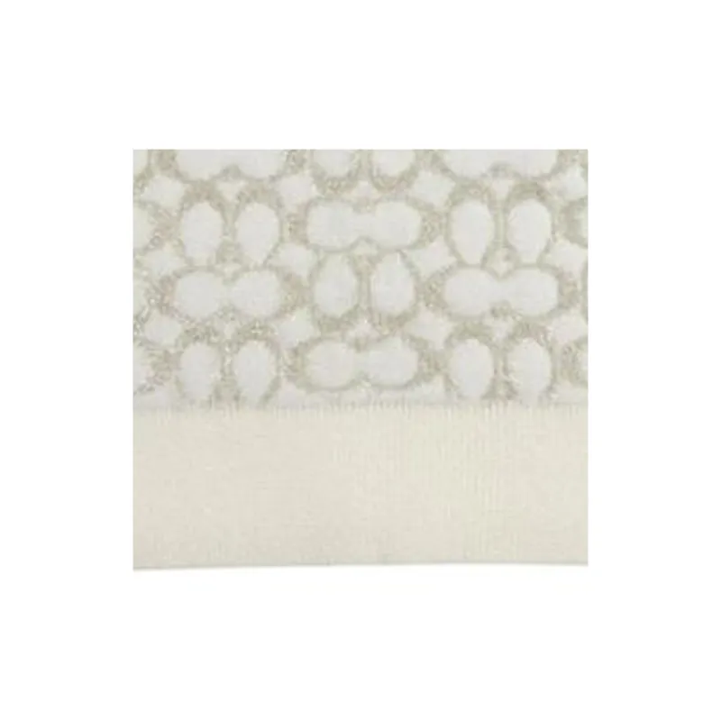 COACH Sheep Wool Knit Scarves Unisex White-1