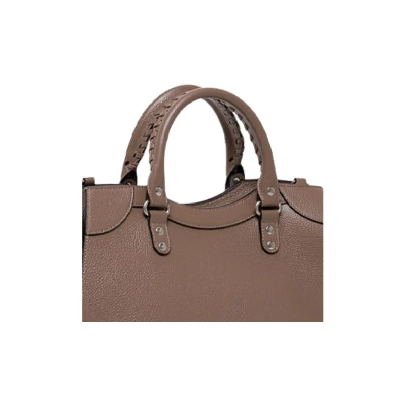 Balenciaga PU Handbag Women's Taupe-3