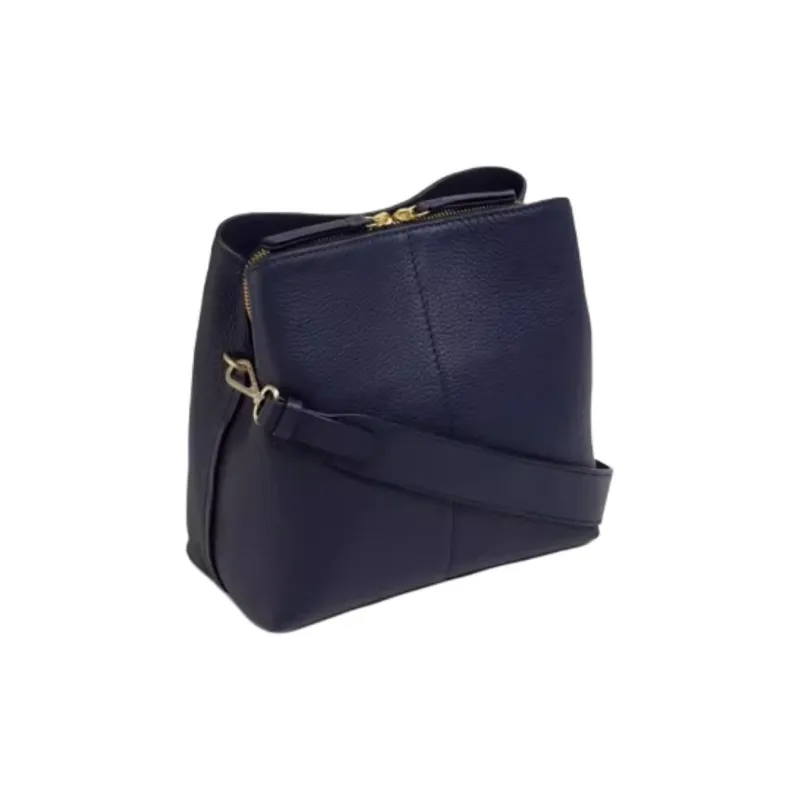 RADLEY Cow Leather Bucket Bags Crossbody Bag Shoulder Bag Medium Size Women's Black/Dark Blue-5