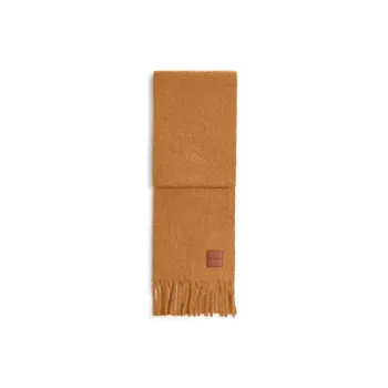 COACH Alpaca Polyamide Knit Scarves Unisex Brown