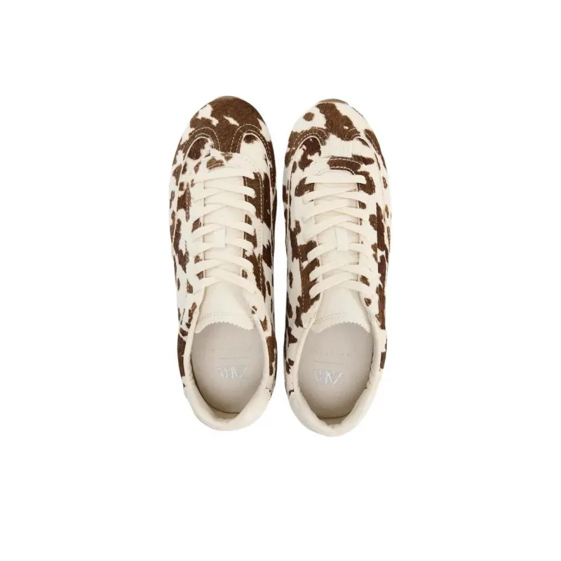 ZARA Low-Top Casual Shoes Women's Beige Brown-3