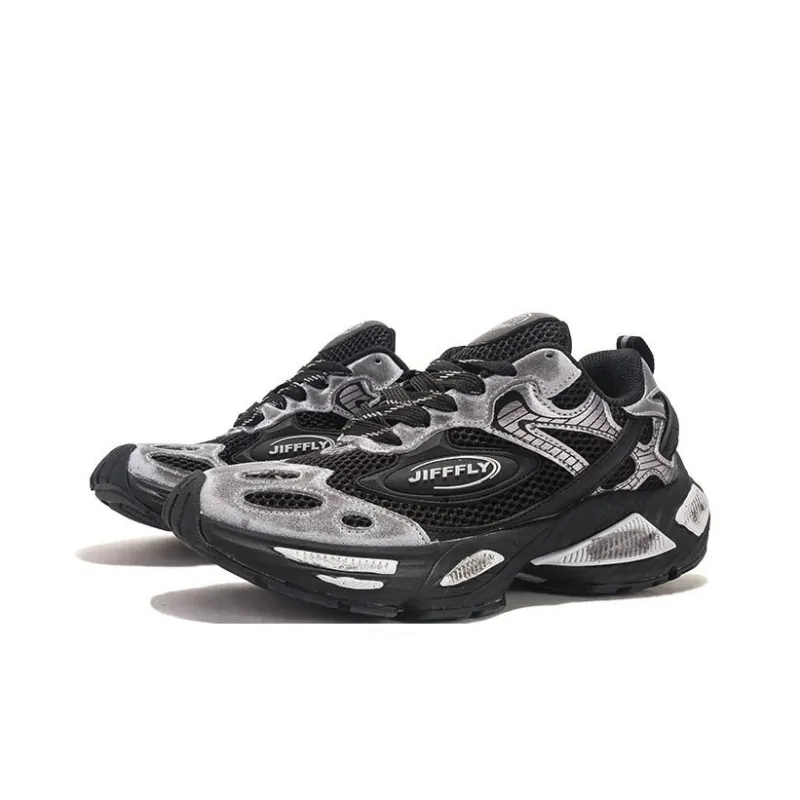 Jifffly Cushioned Slip-Resistant Breathable Lightweight Height Increasing Low-Top Chunky Sneakers Unisex-31