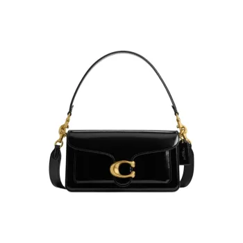 COACH Tabby 26 Calf Leather Shoulder Bag Women's Black