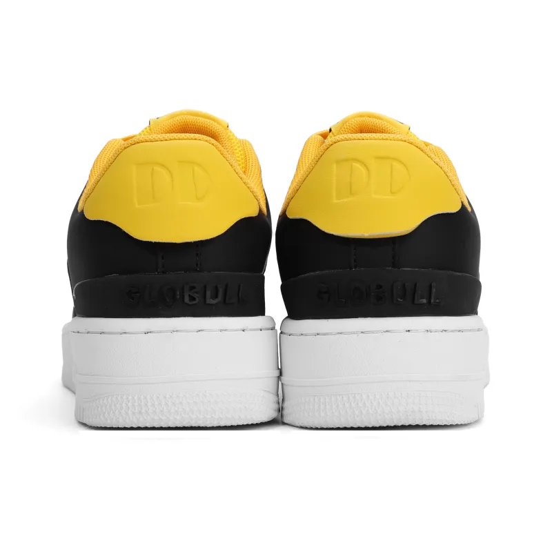 GLO BULL Skateboard Shoes Unisex Low Top Black Yellow-4