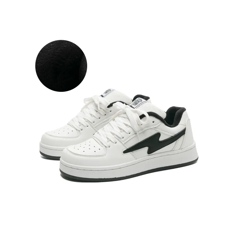 KAAVER OTTO Wear resistant And Lightweight Low Top Skateboard Shoes Unisex White Black-1