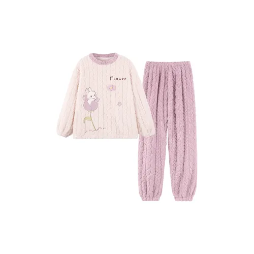 Sleeping Beauty Pajama Set Women's Purple