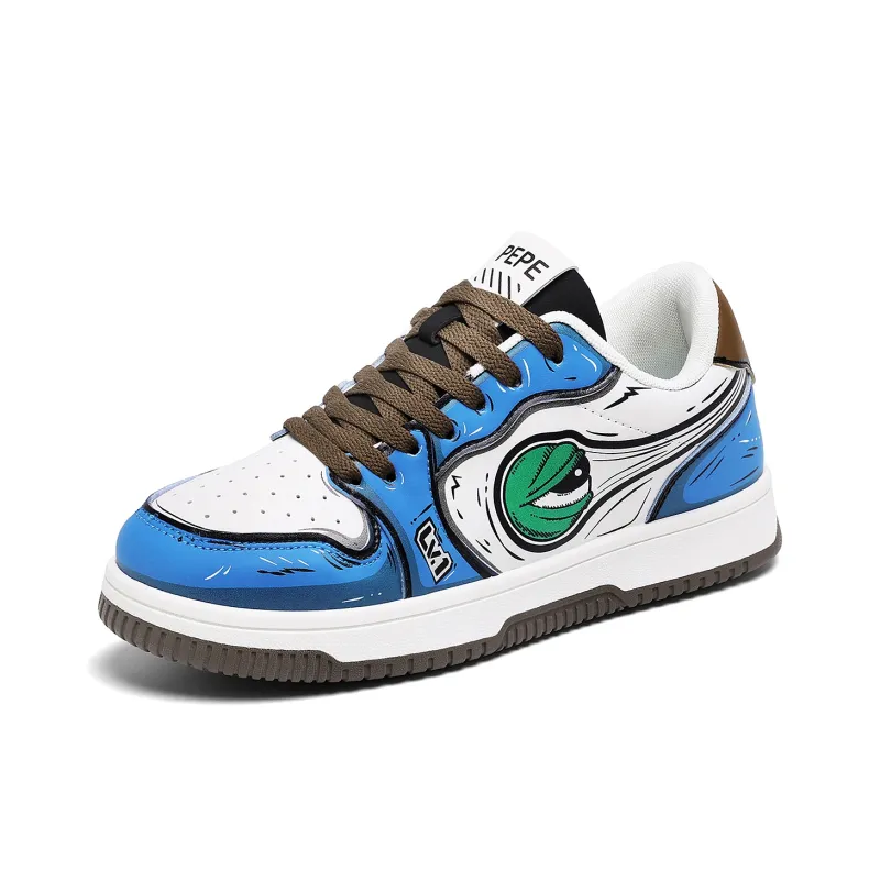 Pepe The Frog Cushioned Wear-Resistant Breathable Low-Top Skateboard Shoes Unisex-25