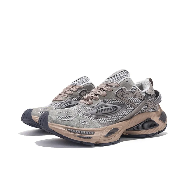 Jifffly Cushioned Slip-Resistant Breathable Lightweight Height Increasing Low-Top Chunky Sneakers Unisex-24
