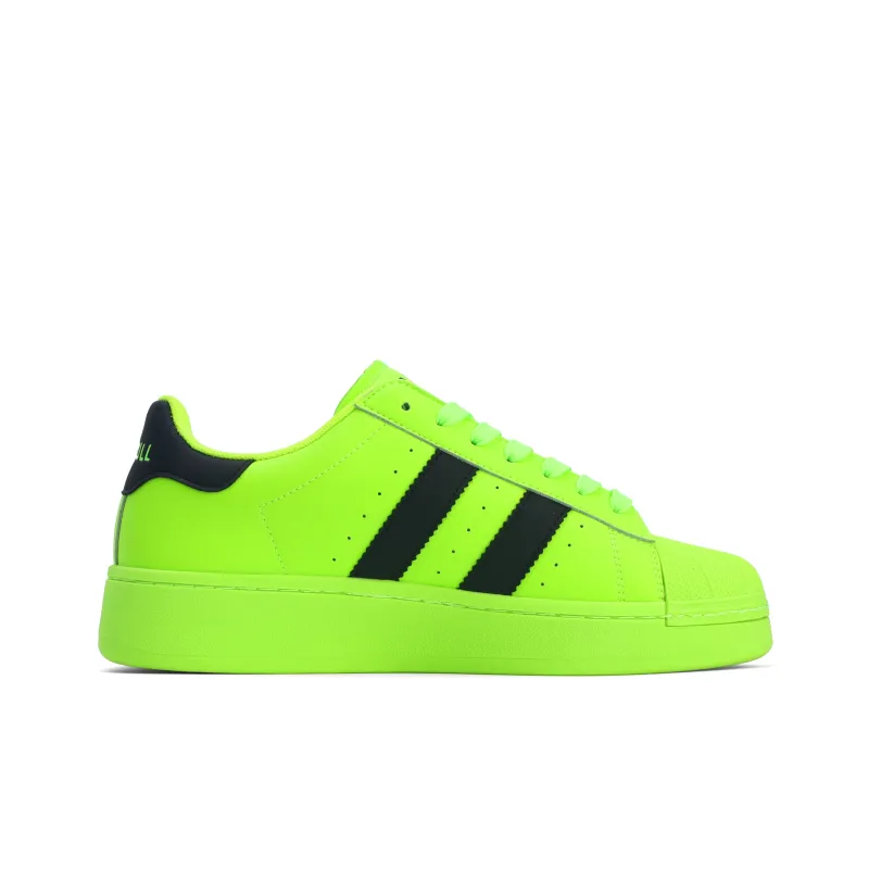 GLO BULL Skateboard Shoes Unisex Low Top Neon Green-1