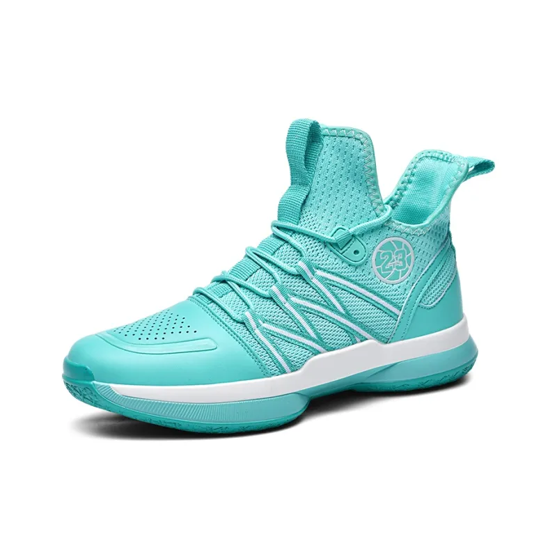 Wooden Rabbit Anti Slip Wear Resistant Mid Top Basketball Shoes Men's-16