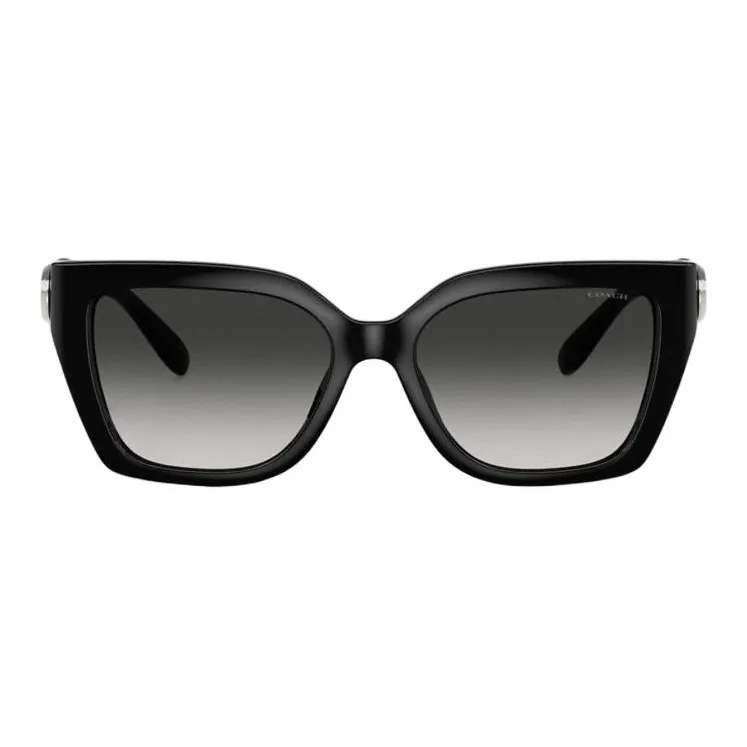 COACH Resin Square Sunglasses Unisex Black-1