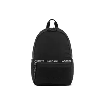 LACOSTE Polyamide Laptop Bag Backpack Medium Size Unisex Black