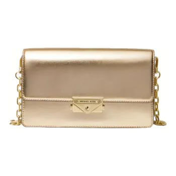 MICHAEL KORS Cece PU Baguette Bag Clutch Crossbody Bag Shoulder Bag Medium Size Women's Gold