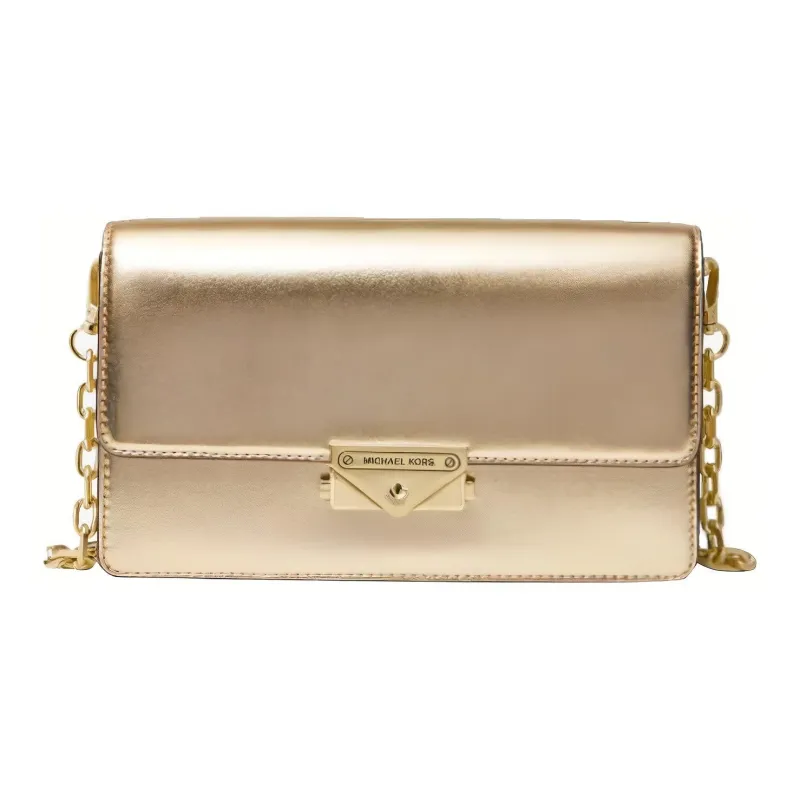 MICHAEL KORS Cece PU Baguette Bag Clutch Crossbody Bag Shoulder Bag Medium Size Women's Gold-0