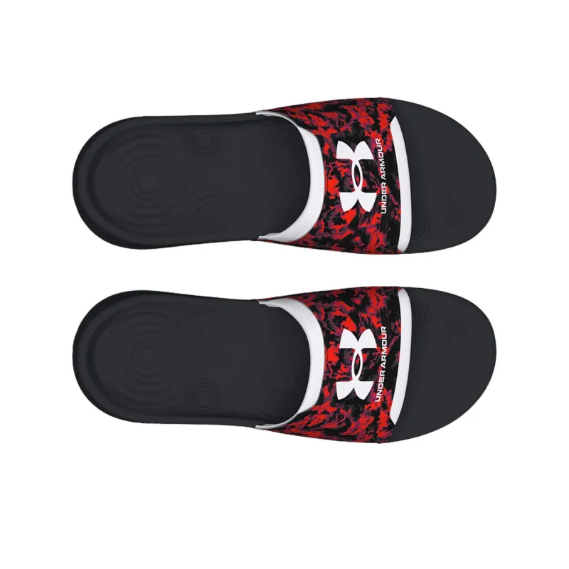 Under Armour Ignite Slip Resistant Abrasion Resistant Slide Slippers Men's Black Red-3