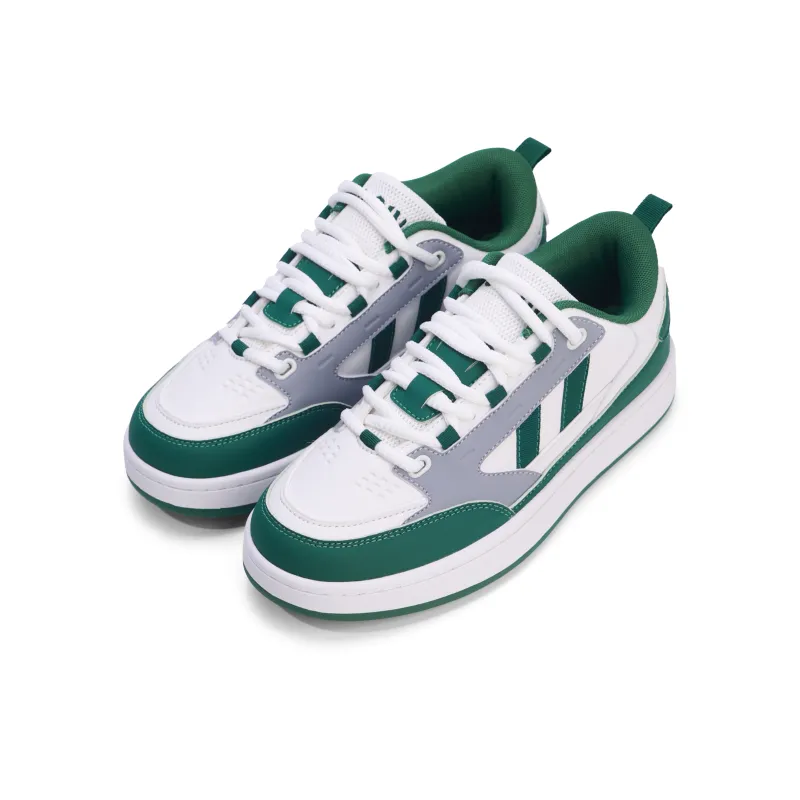 GLO BULL Skateboard Shoes Unisex Low Top White Green Gray-2