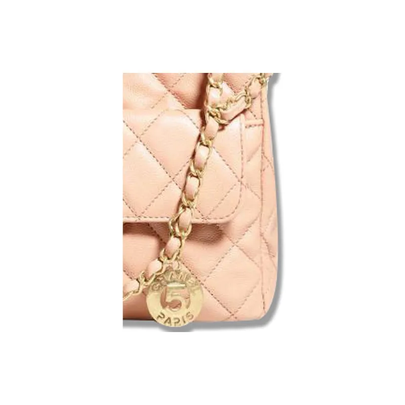 CHANEL HOBO Grain Calfskin Hobo Messenger Bag, Hippie Bag, Shoulder Bag, Crossbody Bag Medium Size Women's Light Pink-2