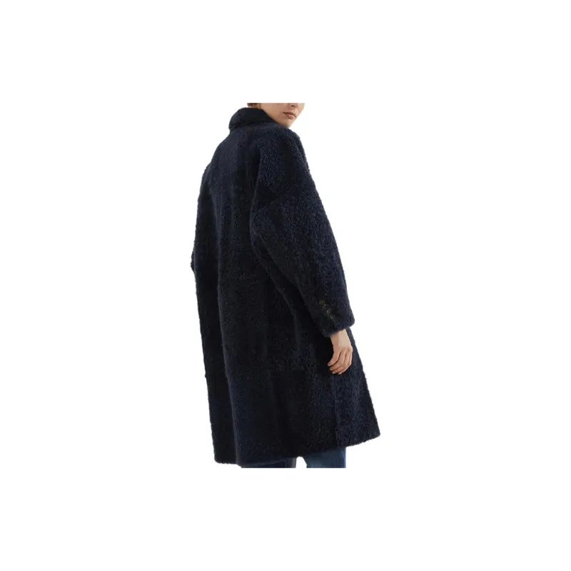 Brunello Cucinelli Embellished Frosty Effect Shearling Coat-1