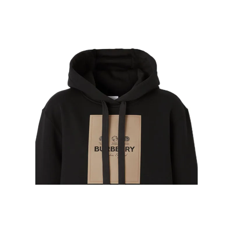 Burberry Women's Frontal Logo Organic Cotton Sweatshirt Black-5