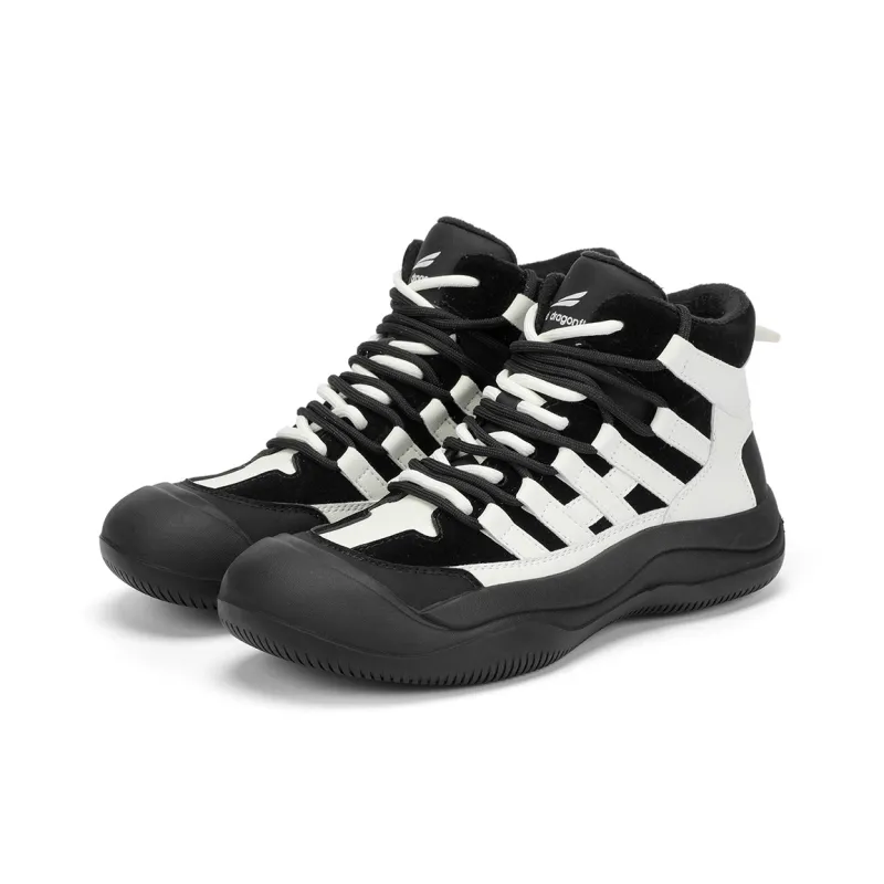 RED DRAGONFLY High Top Shoes Lightweight And Breathable High Top Casual Shoes Women's Grey White Black-10