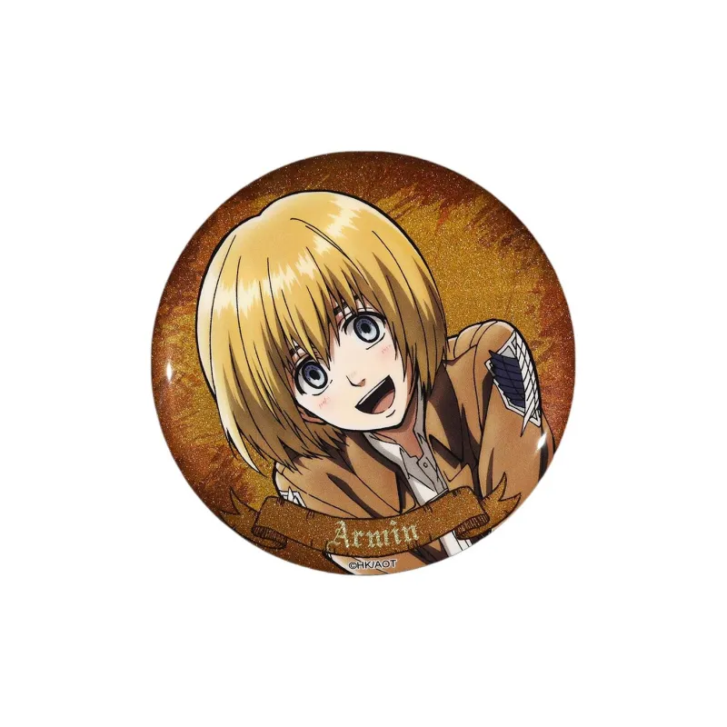 BOOM COMIC Attack On Titan S2 Shimmer Gold Onion Character Illustration Badges-4