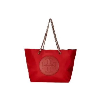 TORY BURCH Ella Artificial Leather One Shoulder Handbags Women's Burgundy