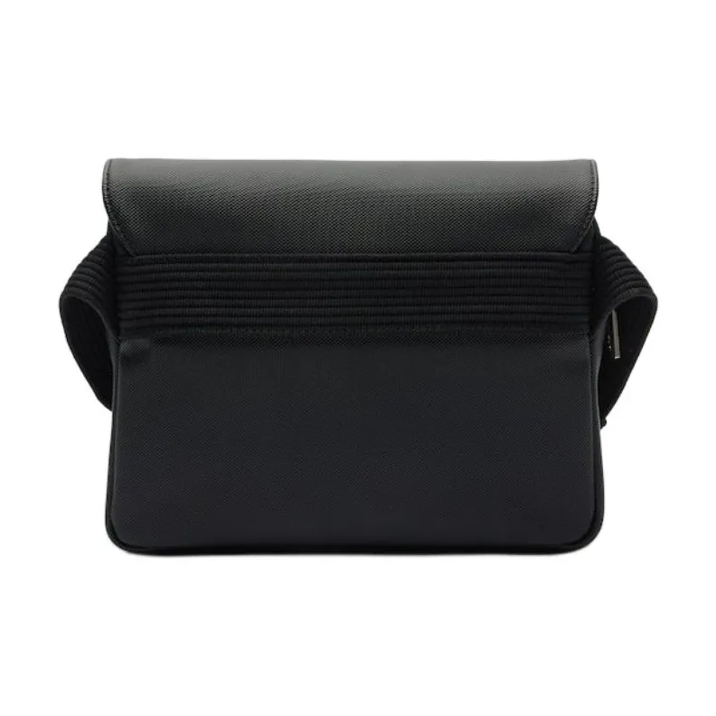 LACOSTE Polyester Messenger Bag, Shoulder Bag, Crossbody Bag Small Size Men's Black-2