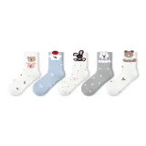Bedside Doll Quarter Crew Socks-5 Pack 7A Antibacterial