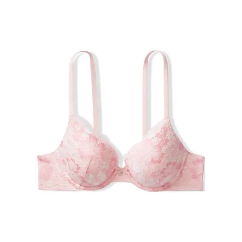 Victoria's Secret Body By Perfect Shape Lace-Trim Push-Up Bra /P Bra Women's Pink