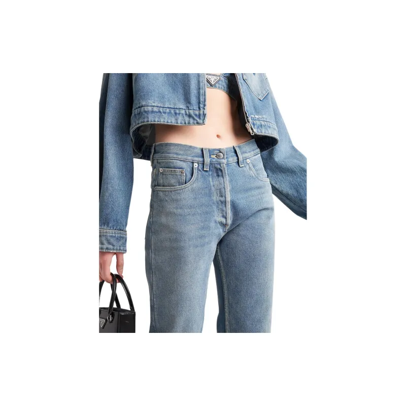 PRADA Low rise Organic denim Jeans-3