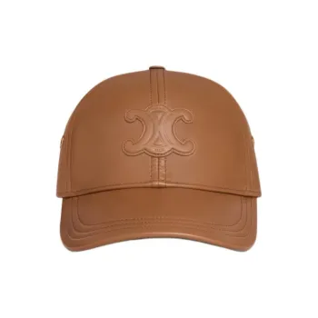 CELINE Triomphe Baseball Cap In Lambskin