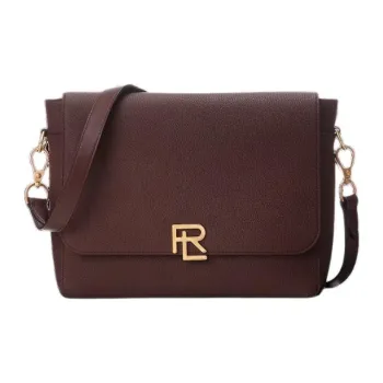 Ralph Lauren Calfskin Messenger Bag Shoulder Bag Crossbody Bag Men's Brown