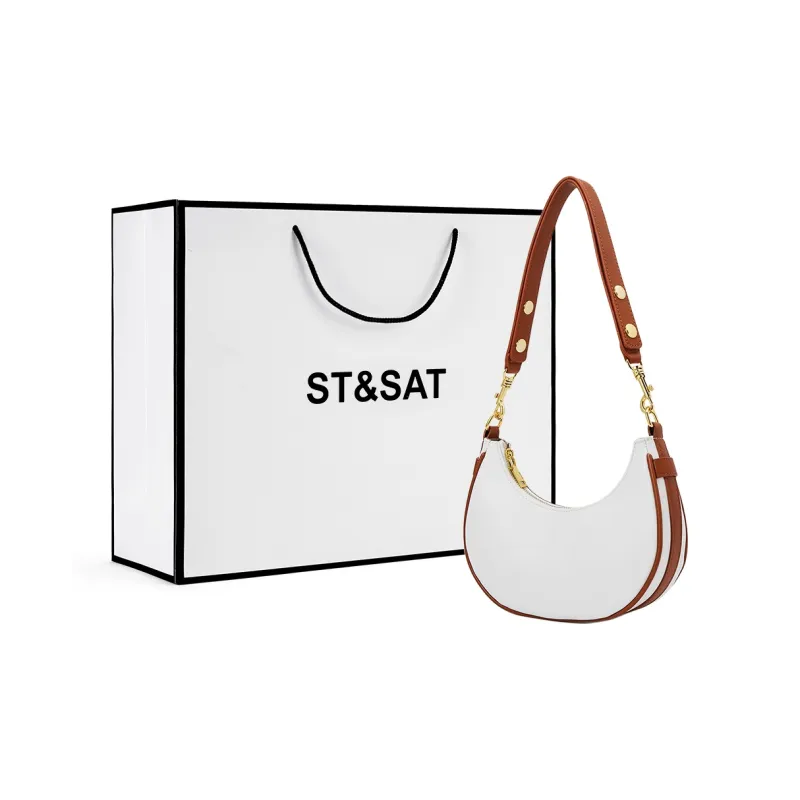 ST&SAT Synthetic Leather Crescent Bag Shoulder Bag Crossbody Handbag Regular Women's Multicolor-2