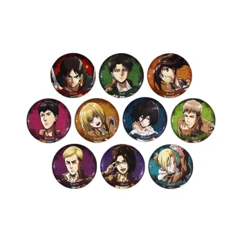 BOOM COMIC Attack On Titan S2 Shimmer Gold Onion Character Illustration Badges