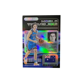 PANINI Thunder, Josh Giddey, Airplane Ticket, Passport, Silver Card, Large Scale, Player Card, Rare Sports Cards 1 Pc