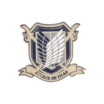 BOOM COMIC Attack On Titan, Metal Brooch, Freedom Wings, Levi Badges