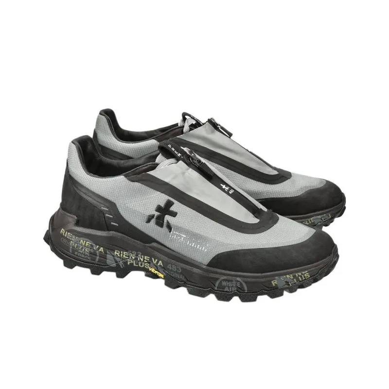 PREMIATA Sciliar Low Top Casual Shoes Men's Gray-3