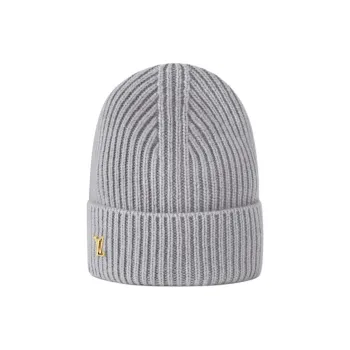 LOUIS VUITTON Cashmere Beanies Women's Gray