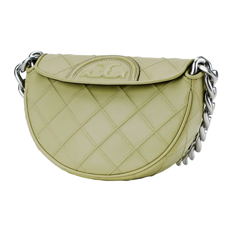 TORY BURCH Fleming Sheepskin Crossbody Bag Shoulder Bag Mini Women's Olive Green-3