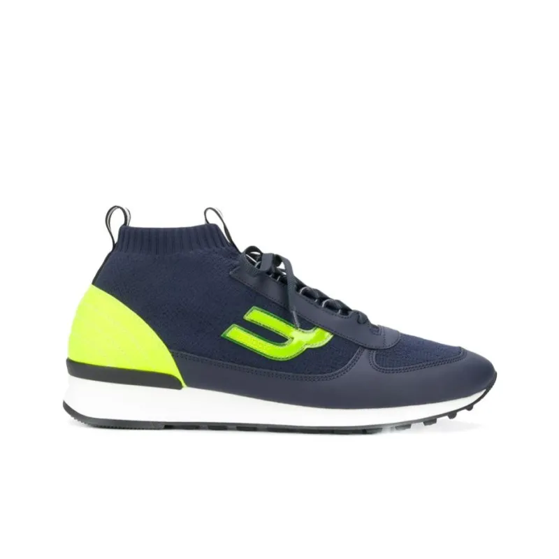 BALLY Shock Absorbers With Slip Resistant And Abrasion Resistant Properties Mid Top Running Shoes Men's Blue-1