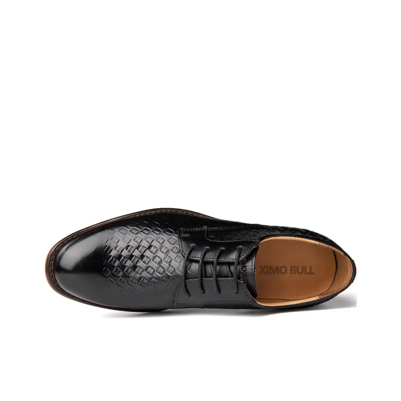 XIMO BULL Dress Shoes Men Low Top Black-6