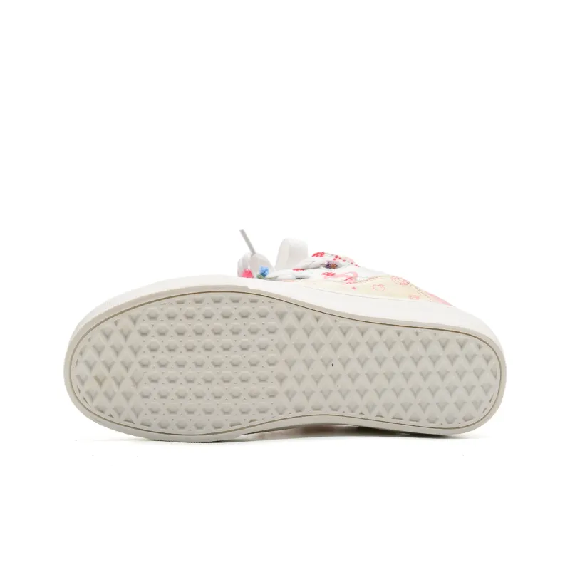 ALI THE FOX Anti Slip Wear Resistant Lightweight Breathable Low Top Skateboard Shoes Women's Pink Yellow Strawberry-6