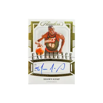 PANINI Flawless Portable Shaun Kemp Excellence Card Signature 01/10 Golden Parallel Sports Cards 1 Pc