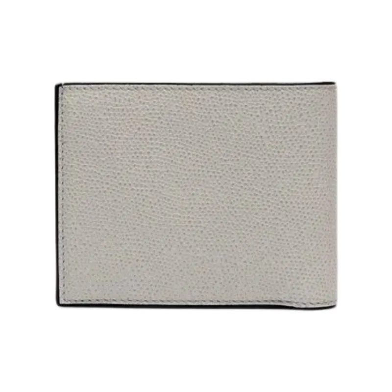 Valextra Millepunte Calfskin Coin Purse Wallet Men's Gray-1