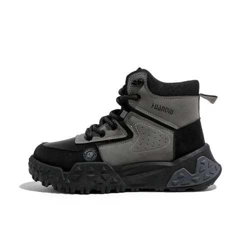 HUANQIU Anti Slip Wear Resistant High Top Casual Shoes Men's