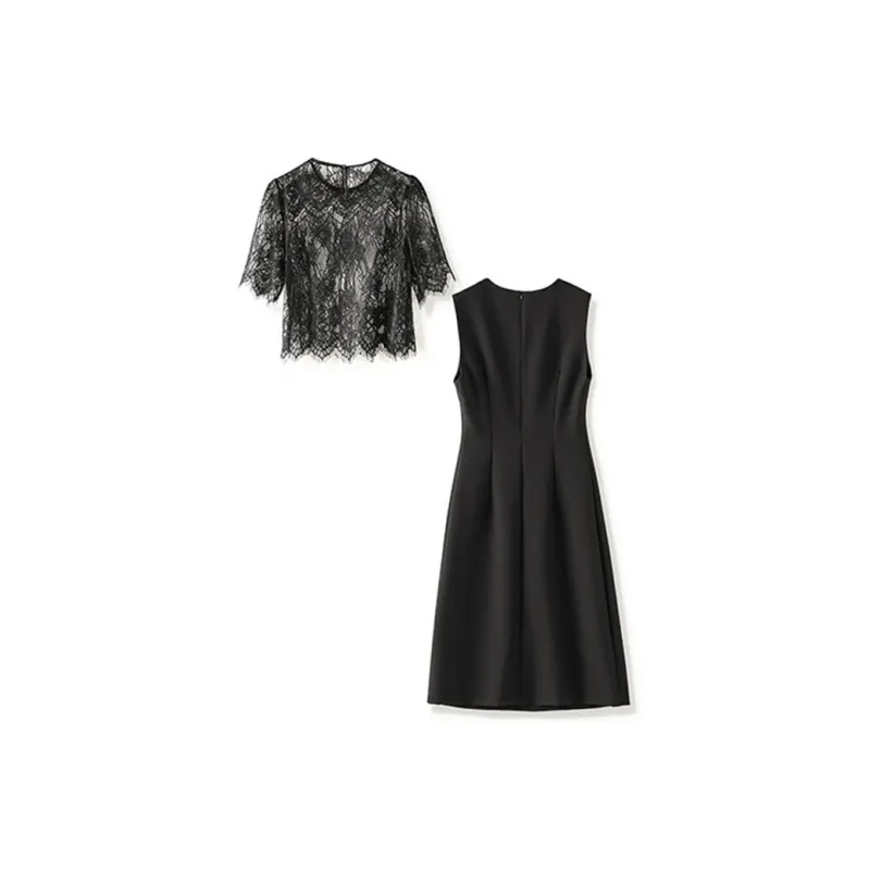 CHARM PICK Skirt Set Women's Black-1