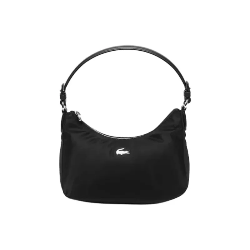 LACOSTE Nylon Shoulder Bag Crossbody Bag Handbag Women's Black-1