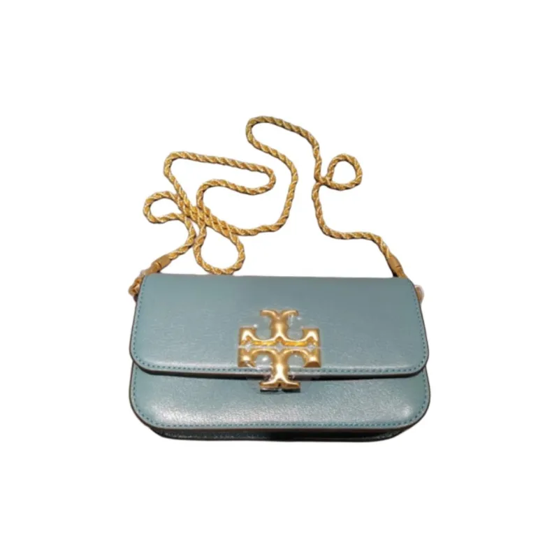 TORY BURCH Eleanor Leather Shoulder Bag Crossbody Bag Small Size Women's Brick Blue-1