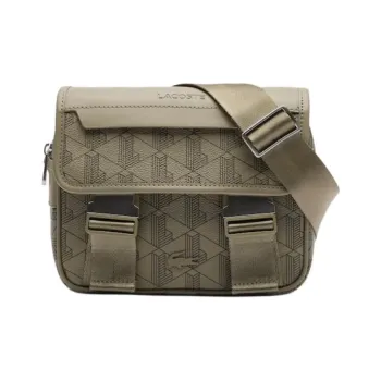 LACOSTE PVC Messenger Bag Shoulder Bag Crossbody Bag Men's Green