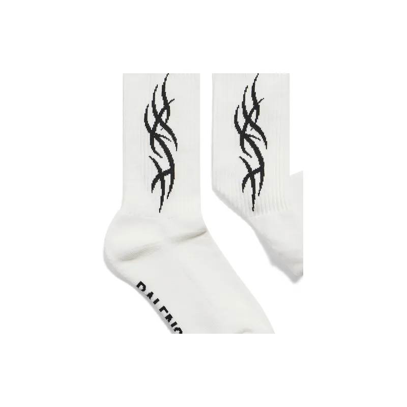 Balenciaga FW24 Mid Calf Socks Women's 1 Pack White-1